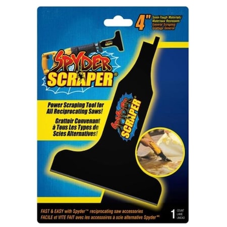 Spyder Spyder Products 00108 4 in. Black Spyder Scraper Scraping Tool Attachment For Reci 108